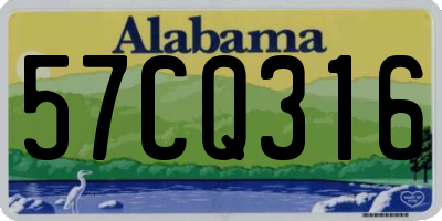 AL license plate 57CQ316