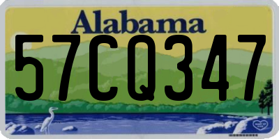 AL license plate 57CQ347