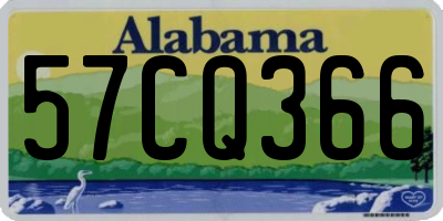 AL license plate 57CQ366
