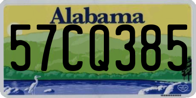 AL license plate 57CQ385