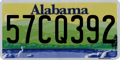 AL license plate 57CQ392