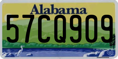 AL license plate 57CQ909