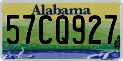 AL license plate 57CQ927