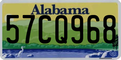 AL license plate 57CQ968