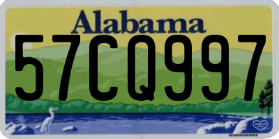 AL license plate 57CQ997
