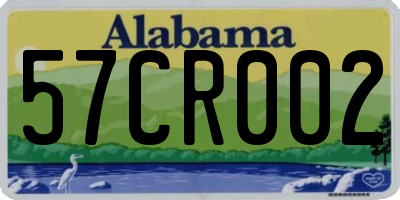AL license plate 57CR002