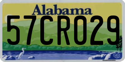 AL license plate 57CR029