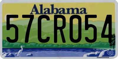 AL license plate 57CR054
