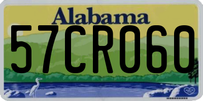 AL license plate 57CR060