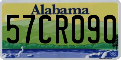 AL license plate 57CR090
