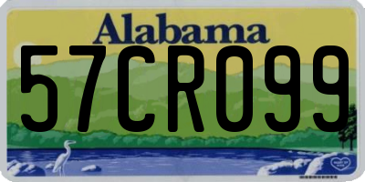 AL license plate 57CR099
