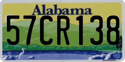 AL license plate 57CR138