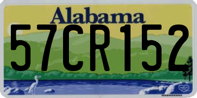 AL license plate 57CR152
