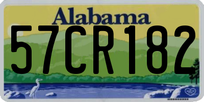 AL license plate 57CR182
