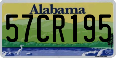 AL license plate 57CR195