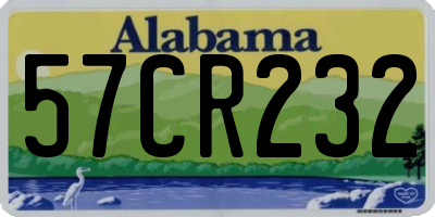 AL license plate 57CR232