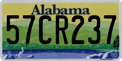 AL license plate 57CR237