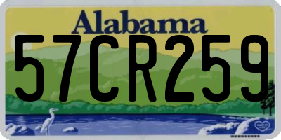 AL license plate 57CR259