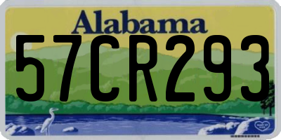 AL license plate 57CR293