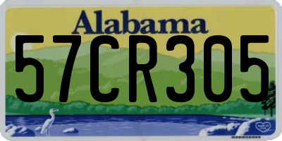 AL license plate 57CR305