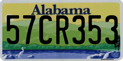 AL license plate 57CR353