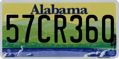 AL license plate 57CR360