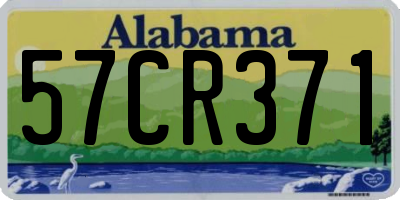 AL license plate 57CR371