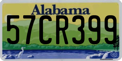 AL license plate 57CR399