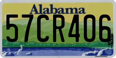 AL license plate 57CR406
