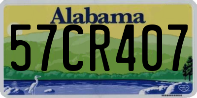 AL license plate 57CR407