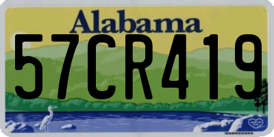 AL license plate 57CR419