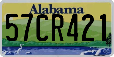 AL license plate 57CR421