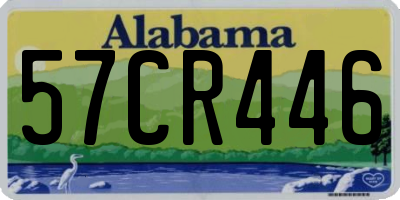 AL license plate 57CR446