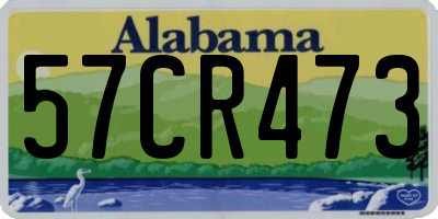 AL license plate 57CR473