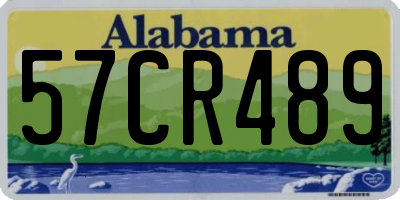 AL license plate 57CR489