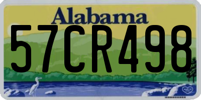 AL license plate 57CR498