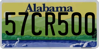 AL license plate 57CR500