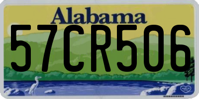 AL license plate 57CR506