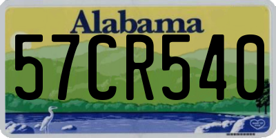 AL license plate 57CR540
