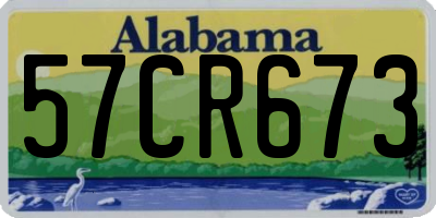 AL license plate 57CR673
