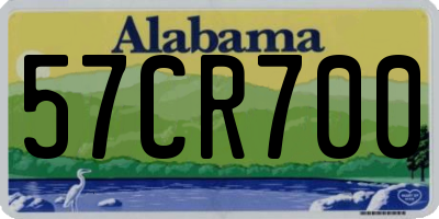 AL license plate 57CR700