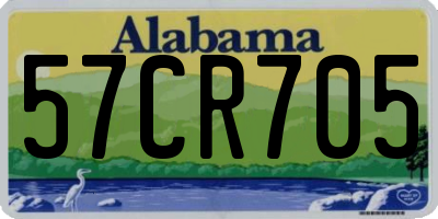 AL license plate 57CR705