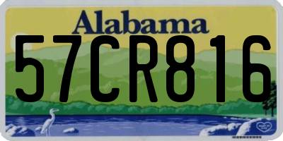 AL license plate 57CR816
