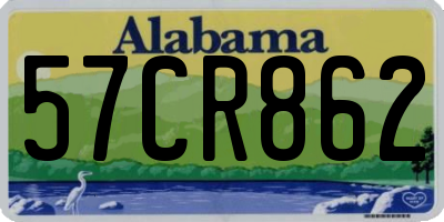 AL license plate 57CR862