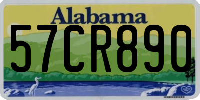 AL license plate 57CR890