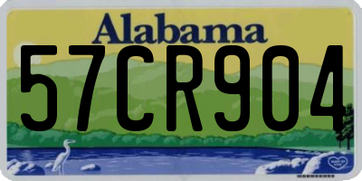 AL license plate 57CR904