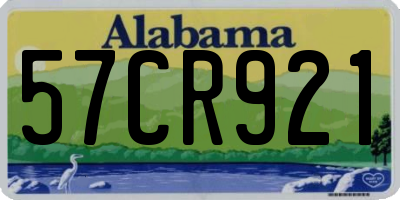 AL license plate 57CR921