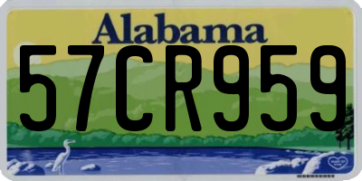 AL license plate 57CR959