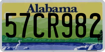 AL license plate 57CR982