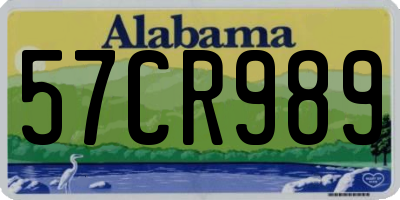 AL license plate 57CR989